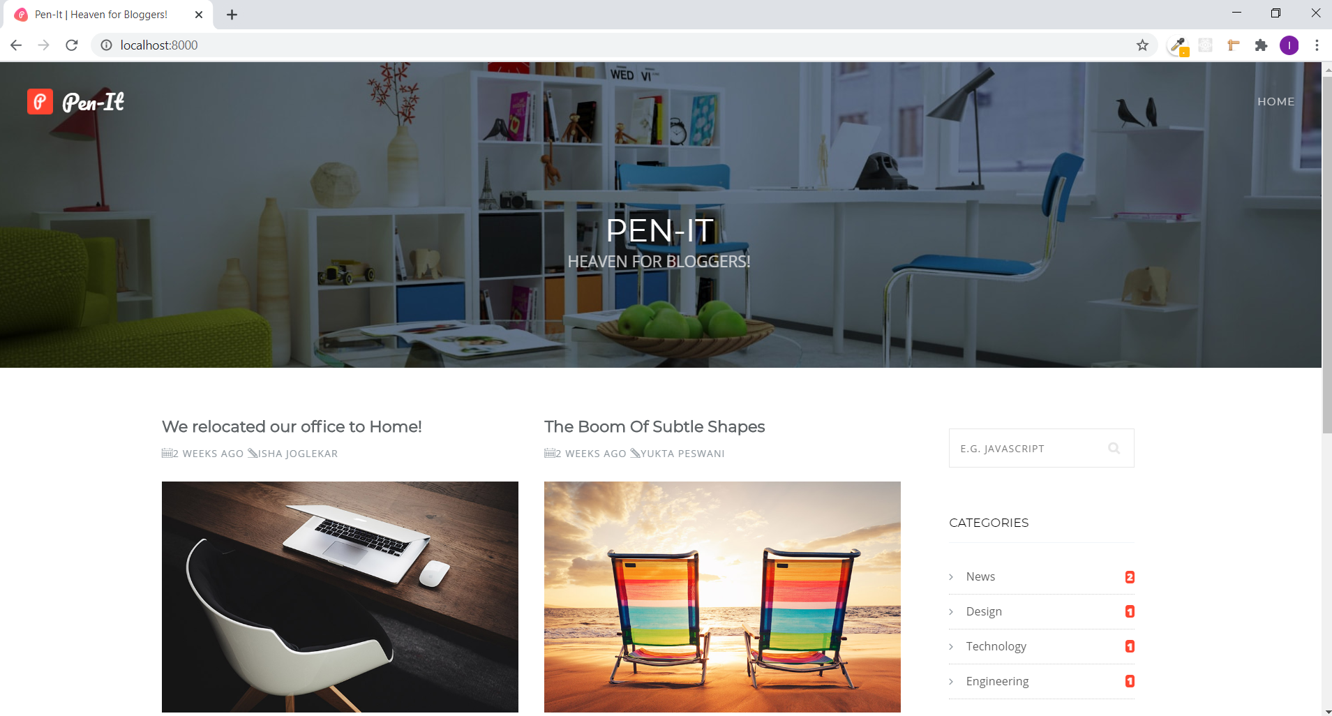 Content/Blog Management Project